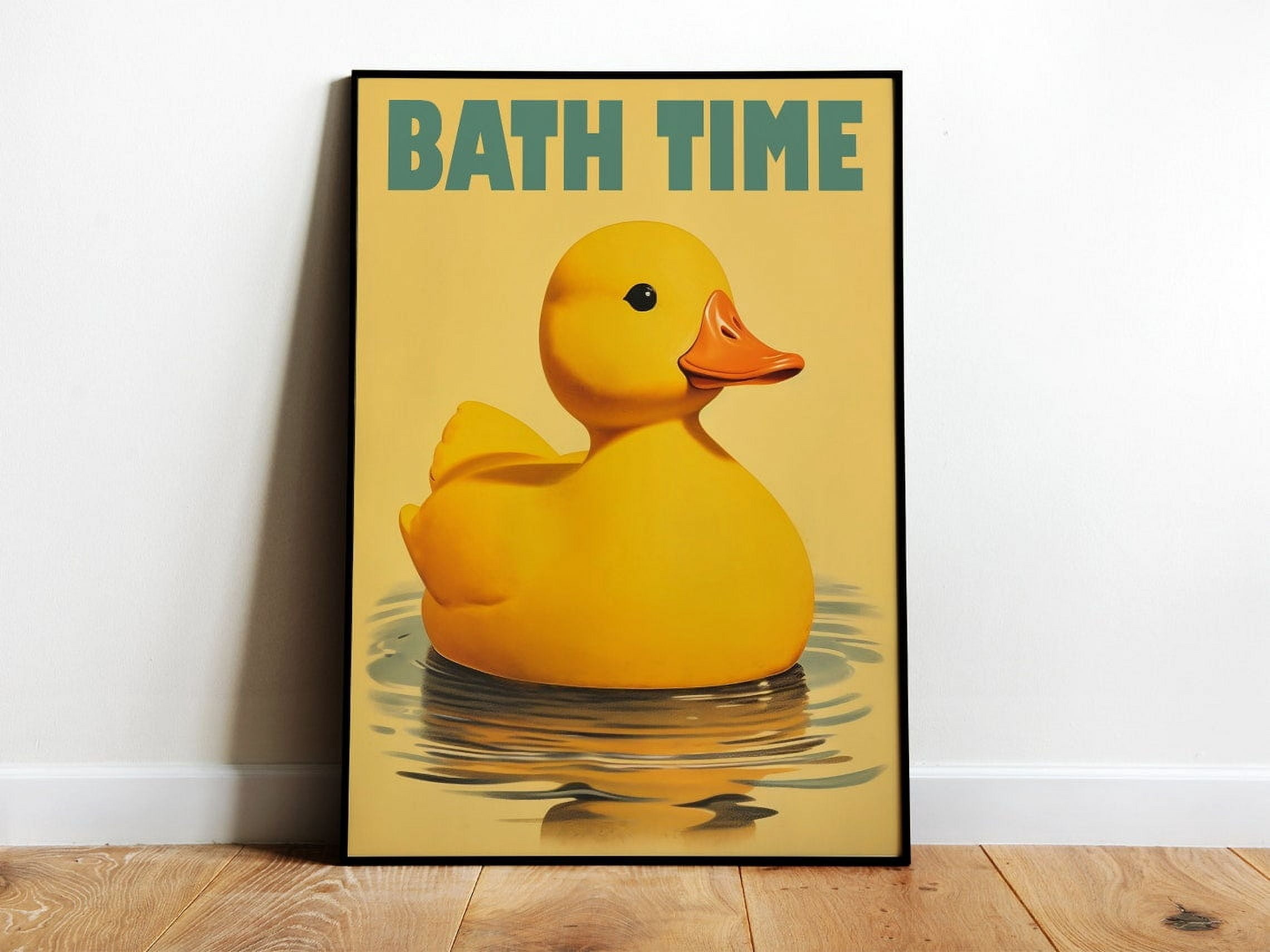 Dopaprint UNFRAMED PAPER POSTER Cute Duck Bath Time Print Yellow Rubber ...