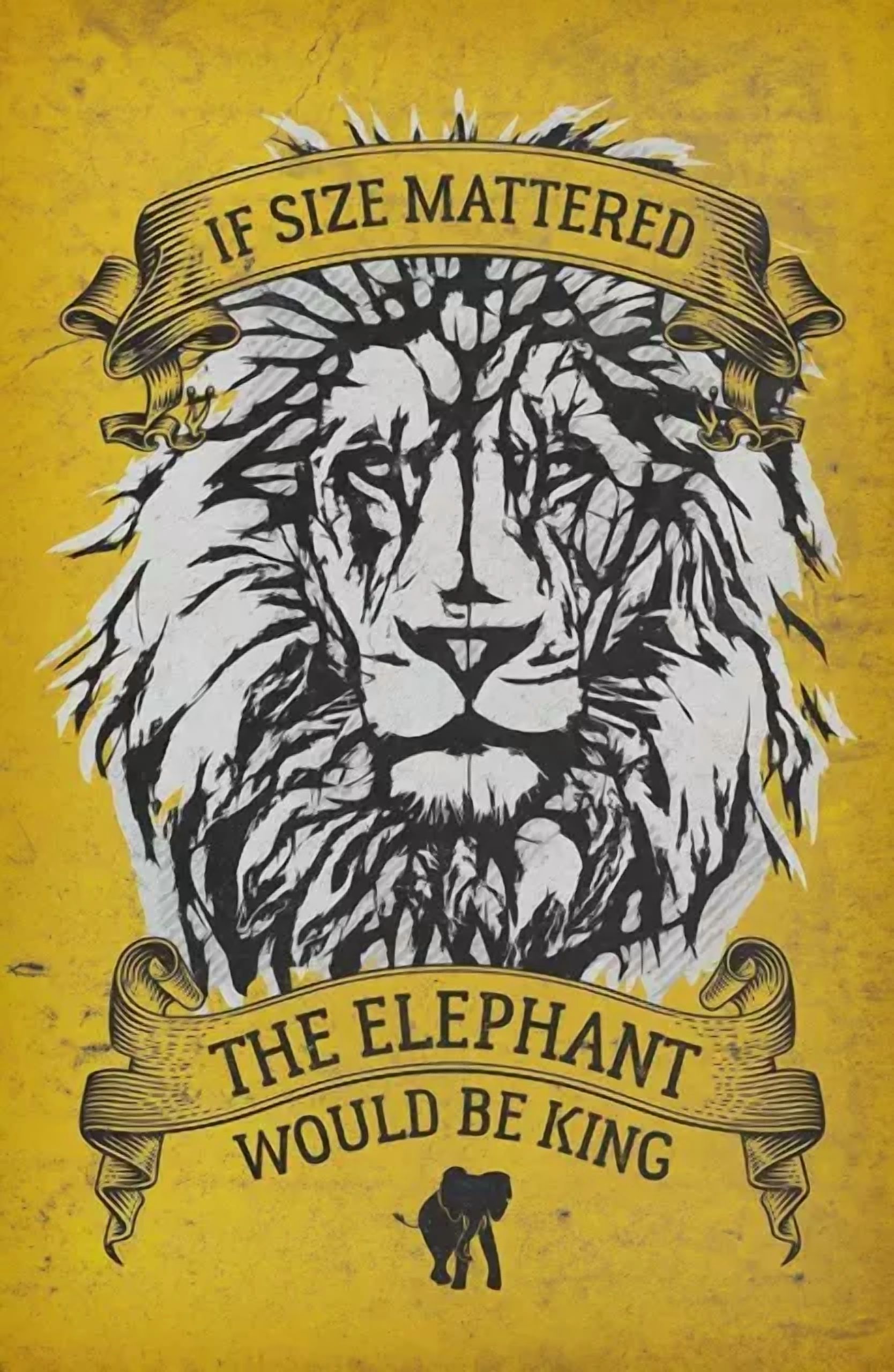 Dopaprint UNFRAMED PAPER POSTER Elephant Lion Jiu Jitsu Poster - Bjj ...