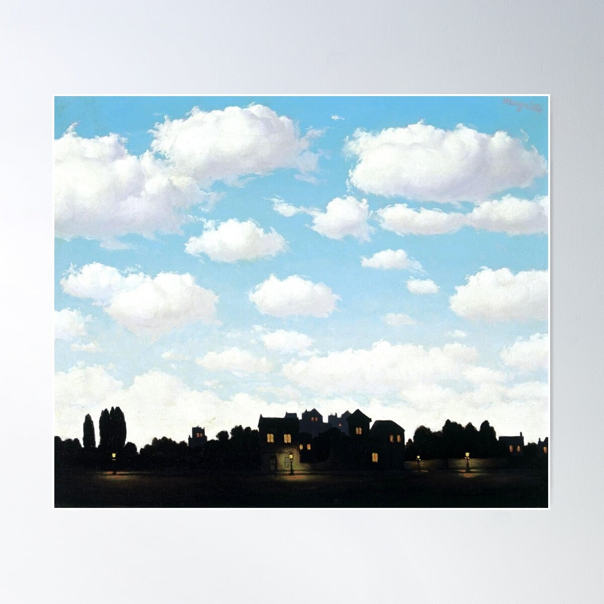 Dopaprint UNFRAMED PAPER POSTER The Empire If Light By Rene Magritte