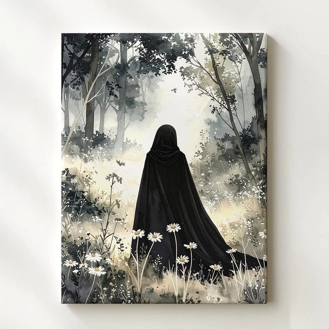 Dopaprint UNFRAMED PAPER POSTER Ethereal Cloaked Figure Soft Forest ...