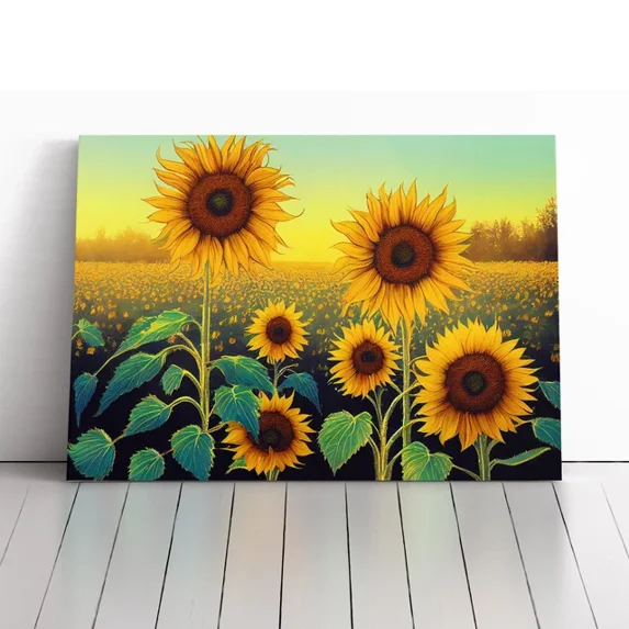 Dopaprint UNFRAMED PAPER POSTER Exceptional Sunflower Field Wall Art ...