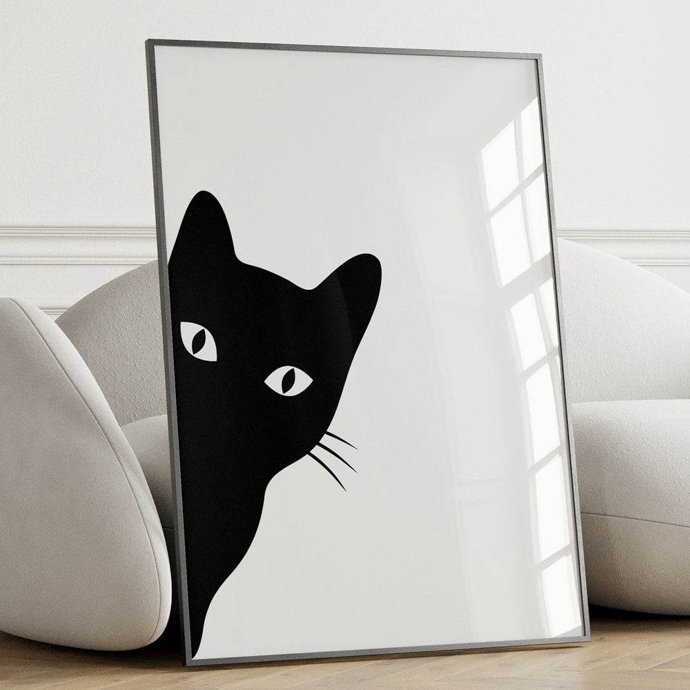 Dopaprint UNFRAMED PAPER POSTER Funny Cat Poster - Cat Wall Art, Cat ...