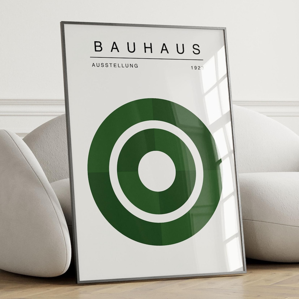 Dopaprint UNFRAMED PAPER POSTER Green Bauhaus Poster - Bauhaus Wall Art, Mid Century Modern Art ...