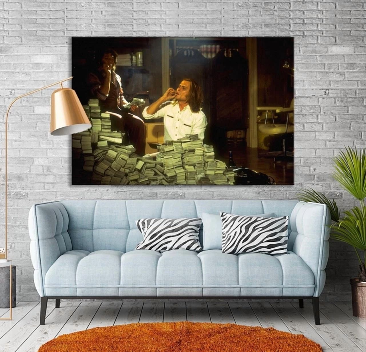 Dopaprint UNFRAMED PAPER POSTER Johnny Depp Blow Piles Of Cash Wall Art ...