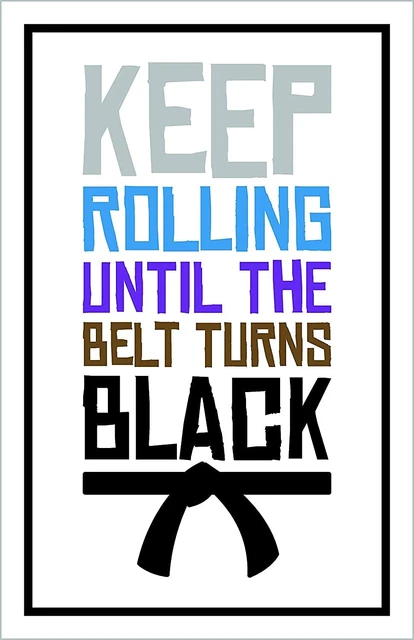 Dopaprint UNFRAMED PAPER POSTER Keep Rolling Poster - Jiu Jitsu Martial ...