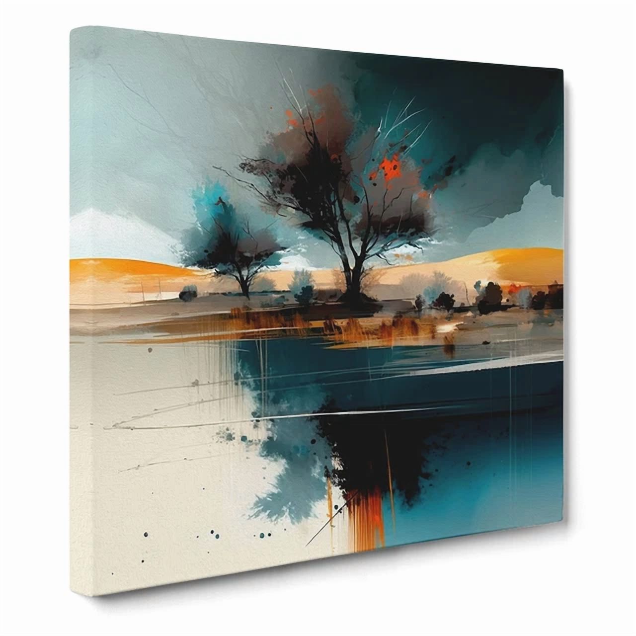 View of Dopaprint UNFRAMED PAPER POSTER Landscape Gestural Art Wall Art Print ...
