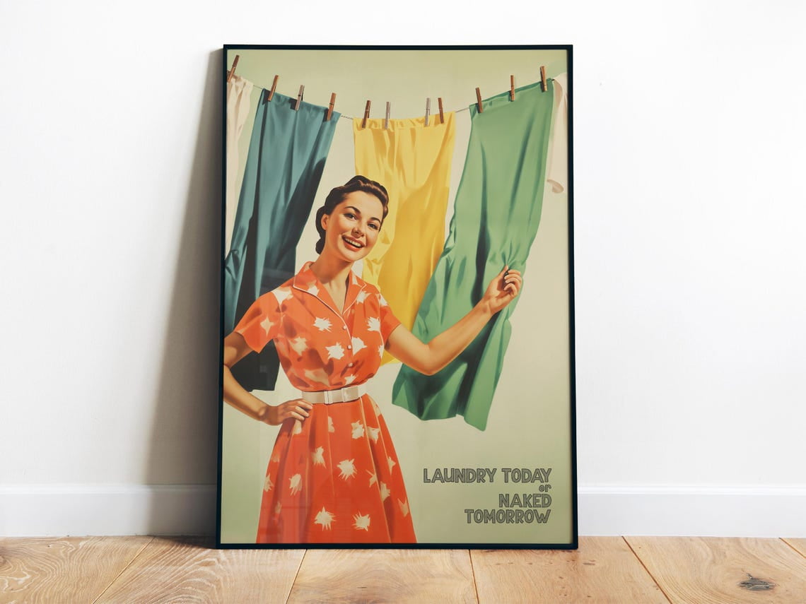 Dopaprint UNFRAMED PAPER POSTER Laundry Room Print Laundry Wall Art ...