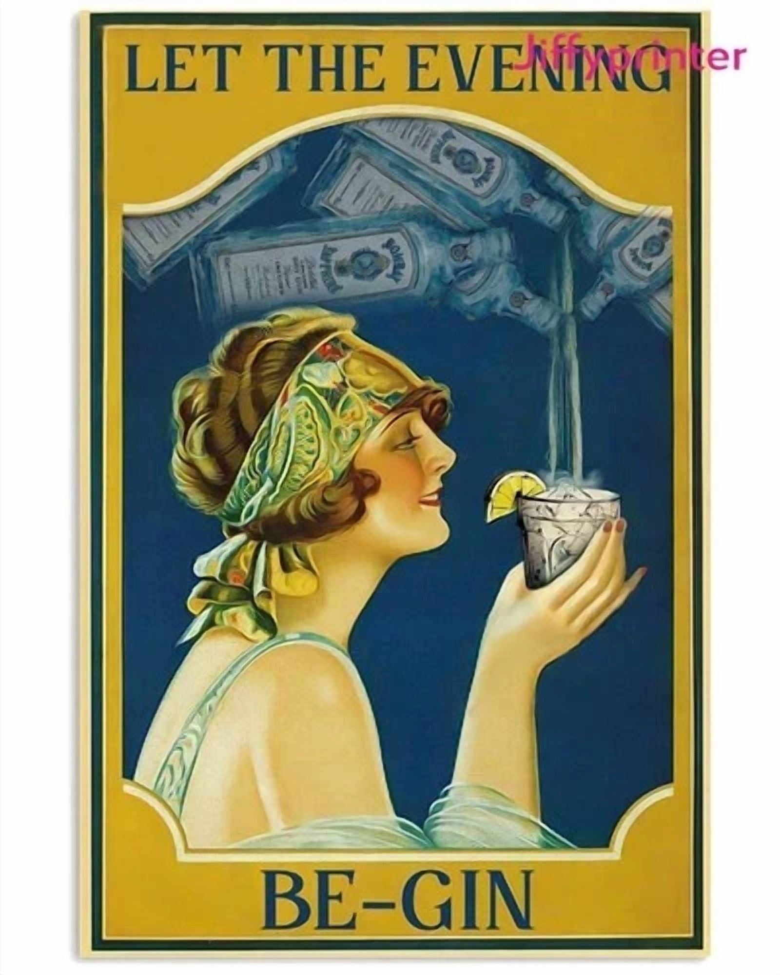 Dopaprint UNFRAMED PAPER POSTER Let The Evening Be-Gin With Postcard ...