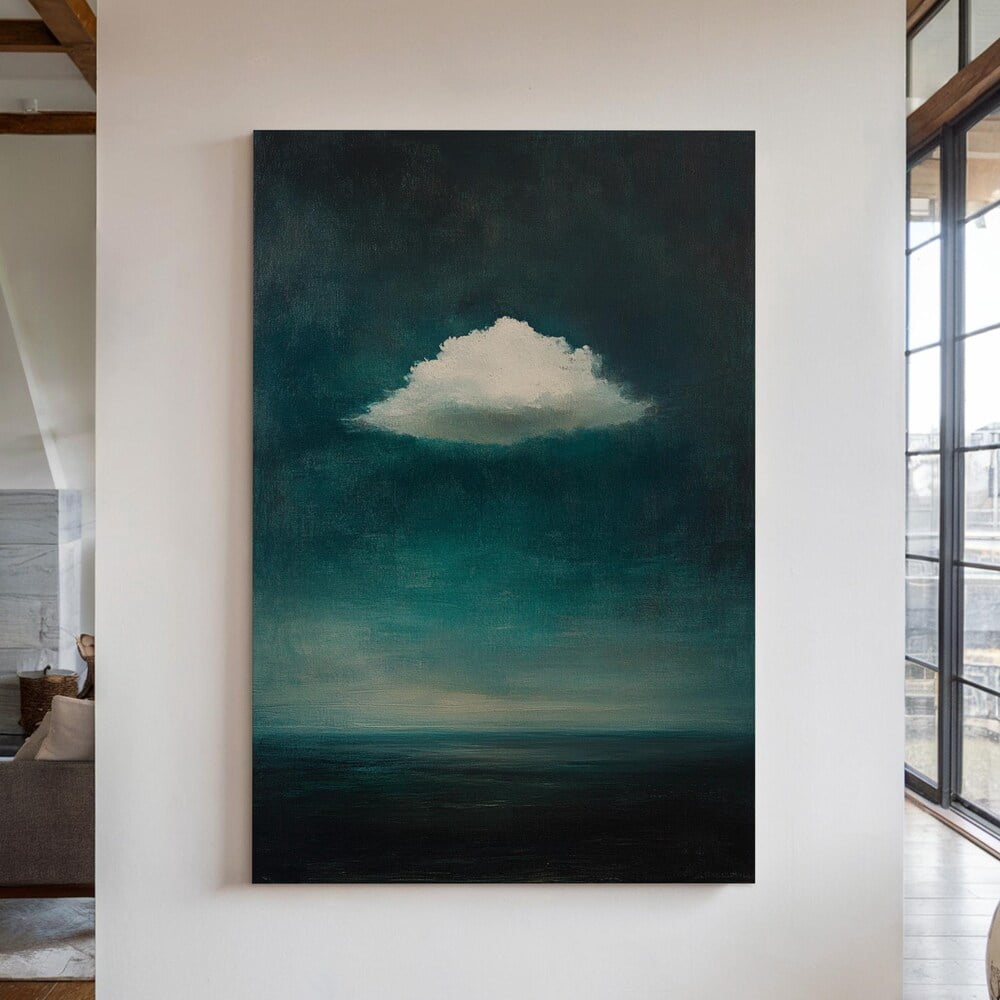 Dopaprint Unframed Paper Poster Minimalist Ocean And Cloud Poster Wall Photo Inspiration