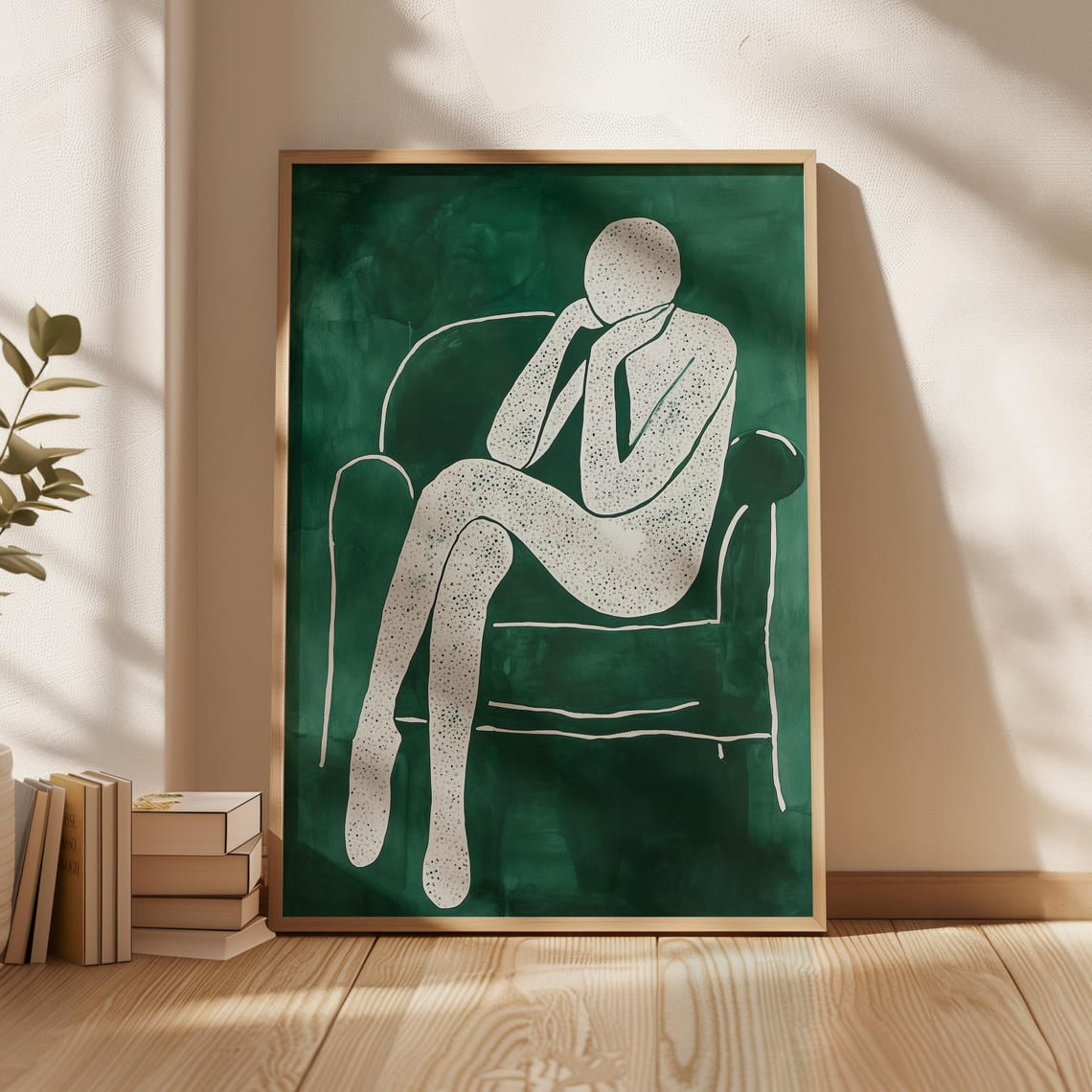 Dopaprint UNFRAMED PAPER POSTER Minimalist Seated Figure Art Print ...