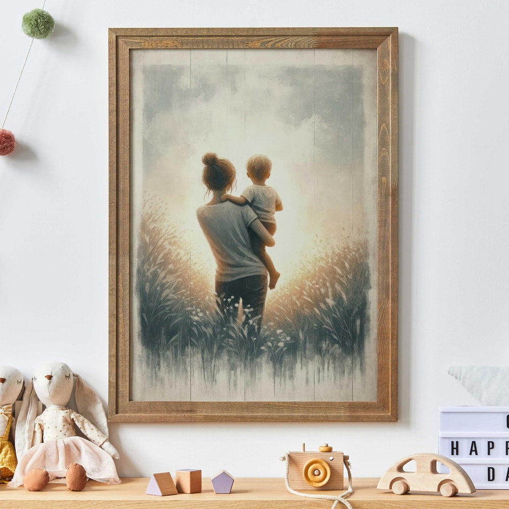 Dopaprint UNFRAMED PAPER POSTER Mother Wall Art, Mother And Son Print ...