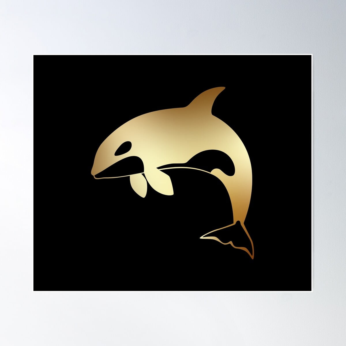 Dopaprint UNFRAMED PAPER POSTER Ocean Gold Orca Poster Wall Art, Modern ...