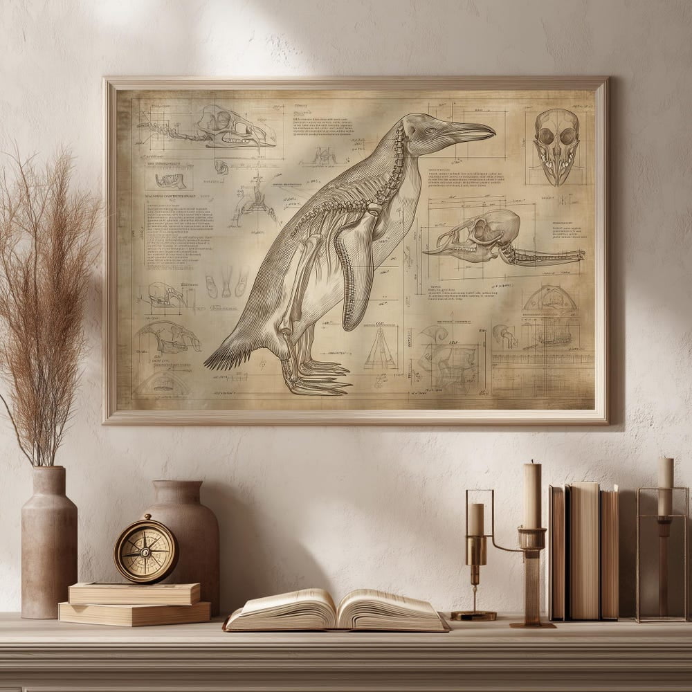 Dopaprint UNFRAMED PAPER POSTER Penguin Poster Vintage Animal Anatomy Dopaprint UNFRAMED PAPER POSTER Penguin Poster Vintage Animal Anatomy