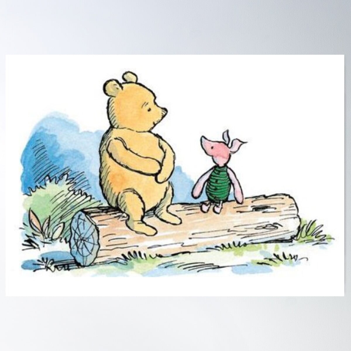 Modern Pooh Graphics Dopaprint UNFRAMED PAPER POSTER Pooh And Piglet Poster Wall Art, Modern ...