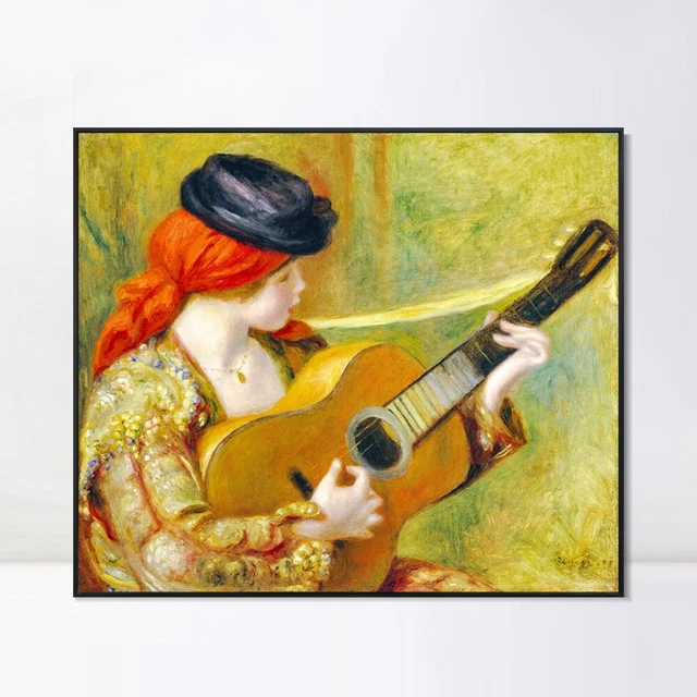 Dopaprint UNFRAMED PAPER POSTER Print Young Spanish Woman With A Guitar