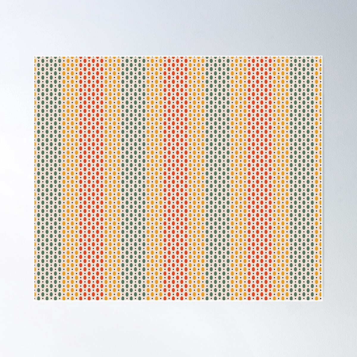Dopaprint UNFRAMED PAPER POSTER Red, Green And Yellow Oval Stripes ...