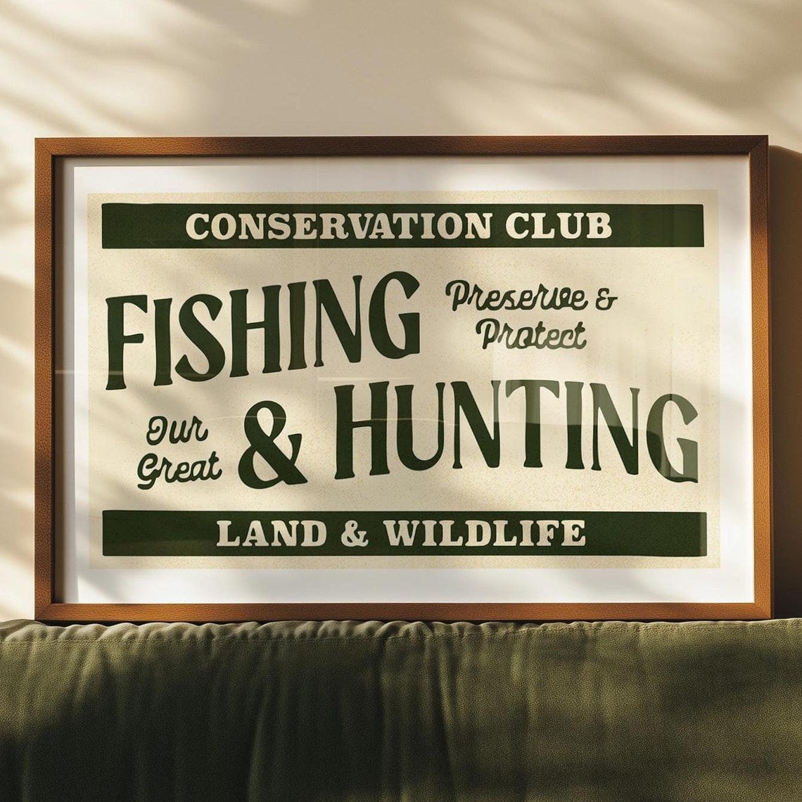 Dopaprint UNFRAMED PAPER POSTER Retro Fishing Hunting Art Print ...