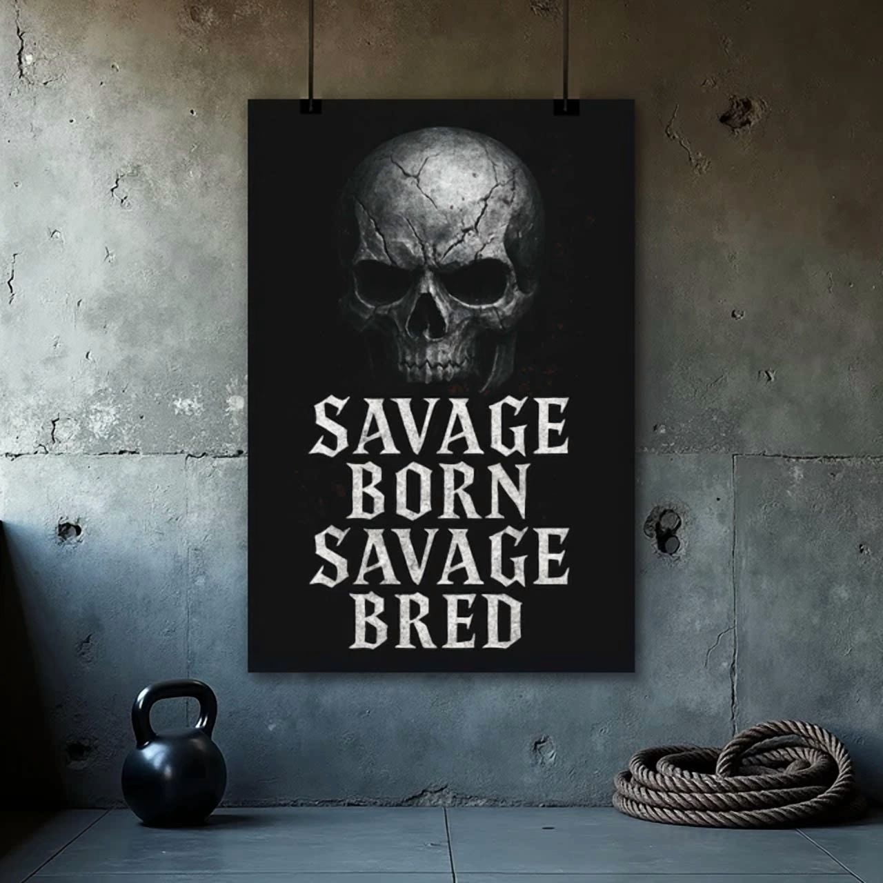 Dopaprint UNFRAMED PAPER POSTER Savage Born Bred Gym Motivation Poster Dopaprint UNFRAMED PAPER POSTER Savage Born Bred Gym Motivation Poster