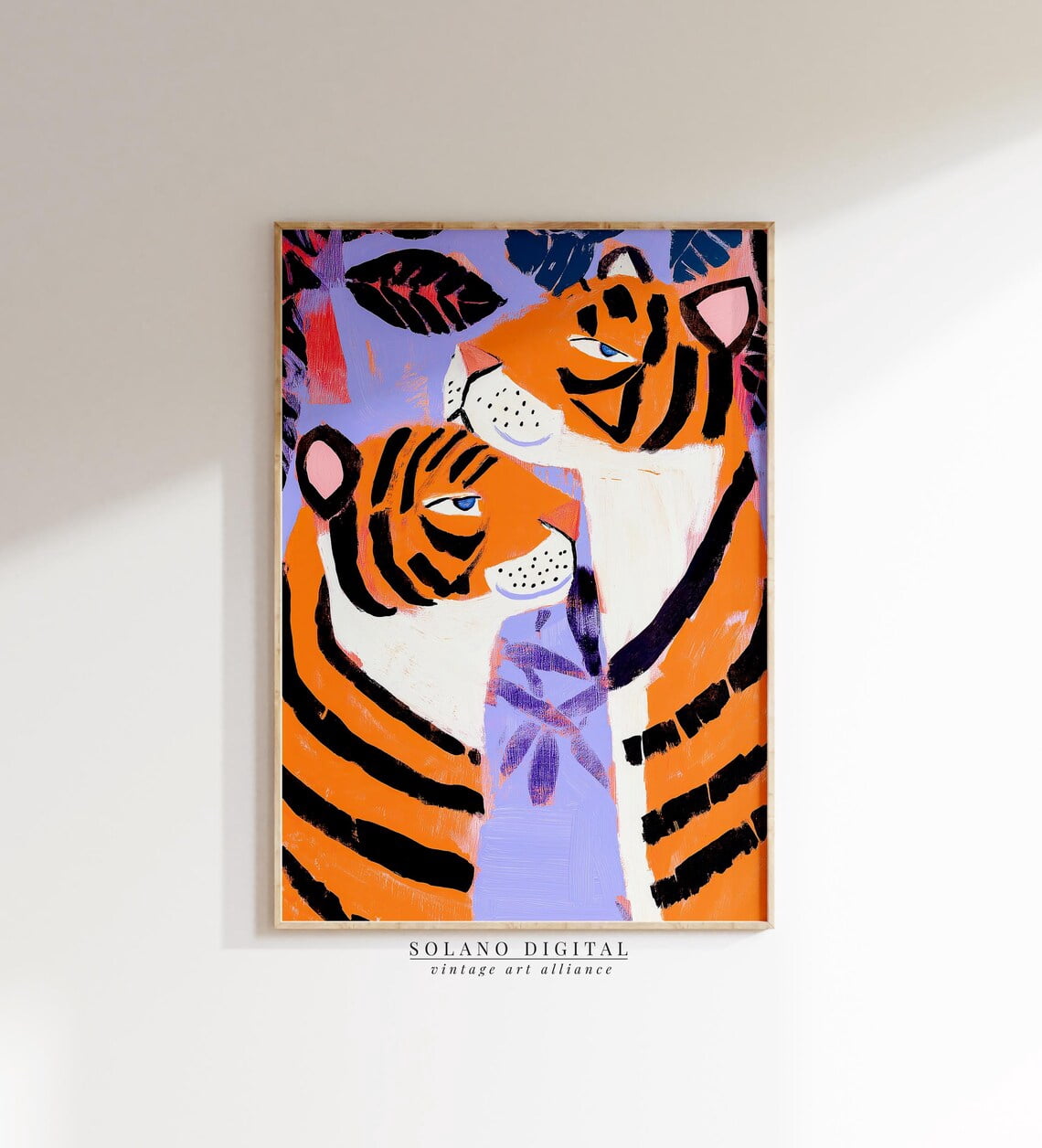 Dopaprint UNFRAMED PAPER POSTER Tiger Painting Colorful Wall Art Tiger ...