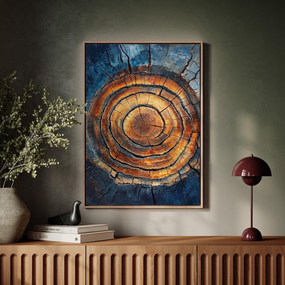 Dopaprint UNFRAMED PAPER POSTER Vibrant Tree Ring Abstract Art - Unique ...