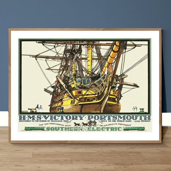 Dopaprint UNFRAMED PAPER POSTER Victory Portsmouth, England Vintage ...