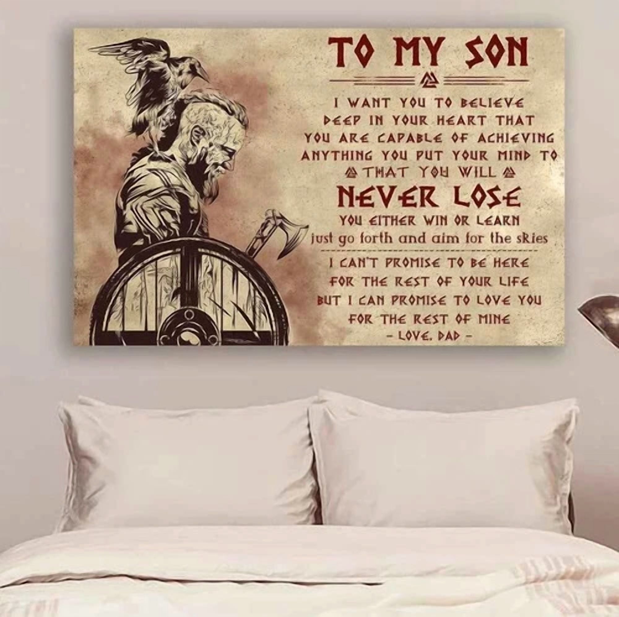 Dopaprint UNFRAMED PAPER POSTER Viking Poster- To My Son- Never Lose ...