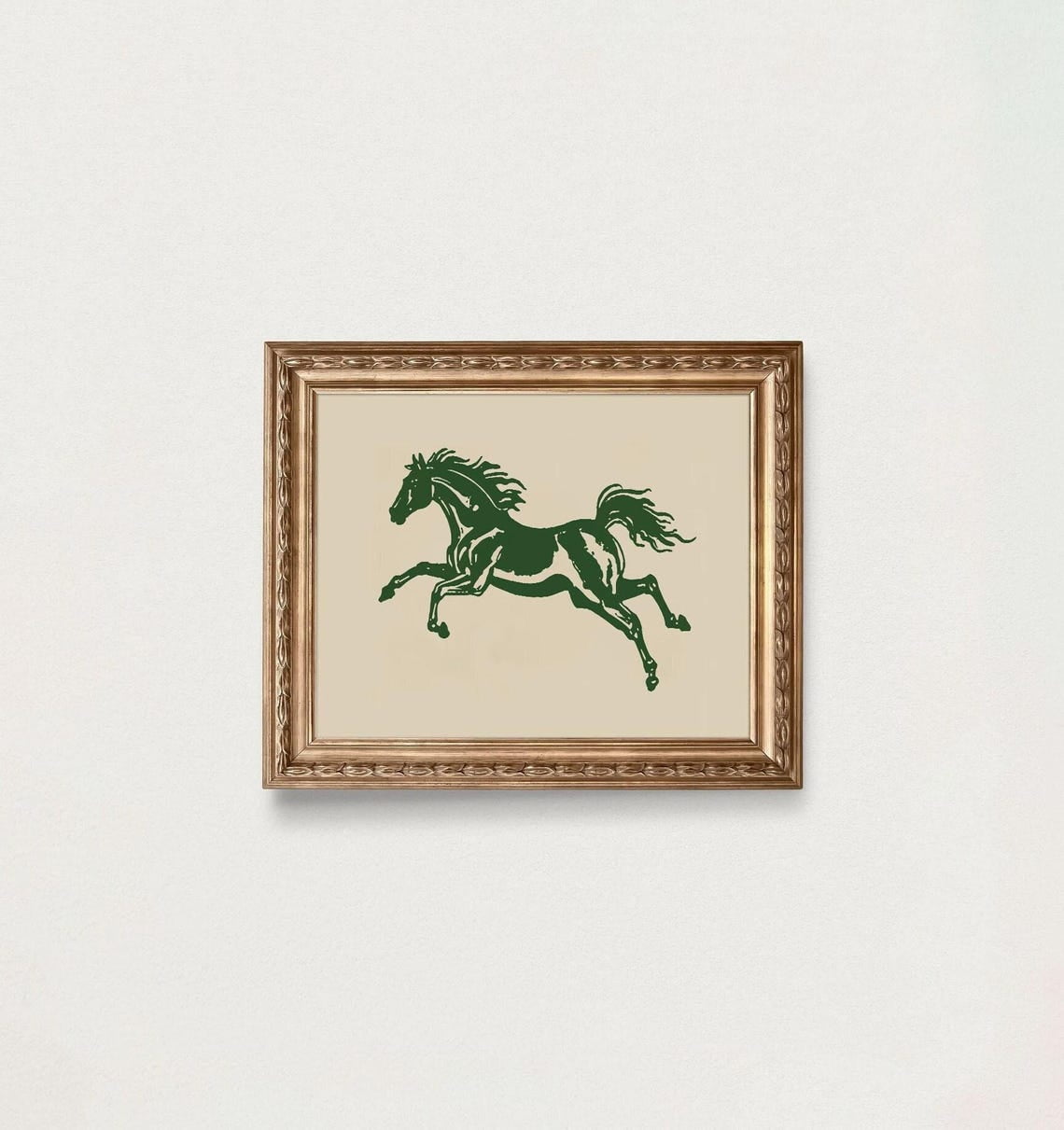 Dopaprint UNFRAMED PAPER POSTER Vintage Western Horse Print, Green ...