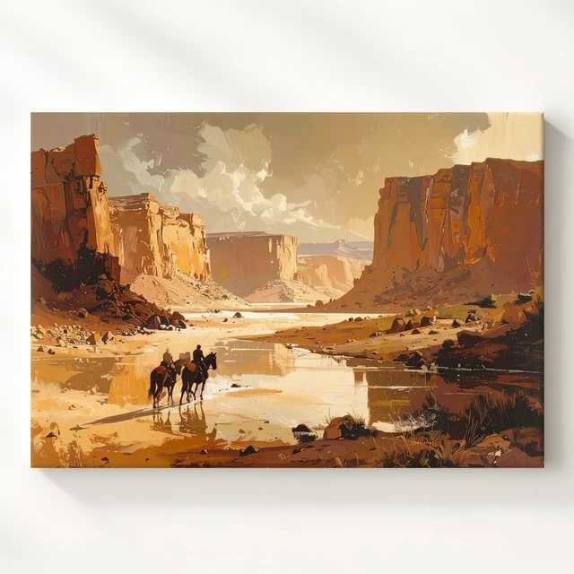 Paper Rider Photo Dopaprint UNFRAMED PAPER POSTER Western Desert Riders Postervast Canyon ...