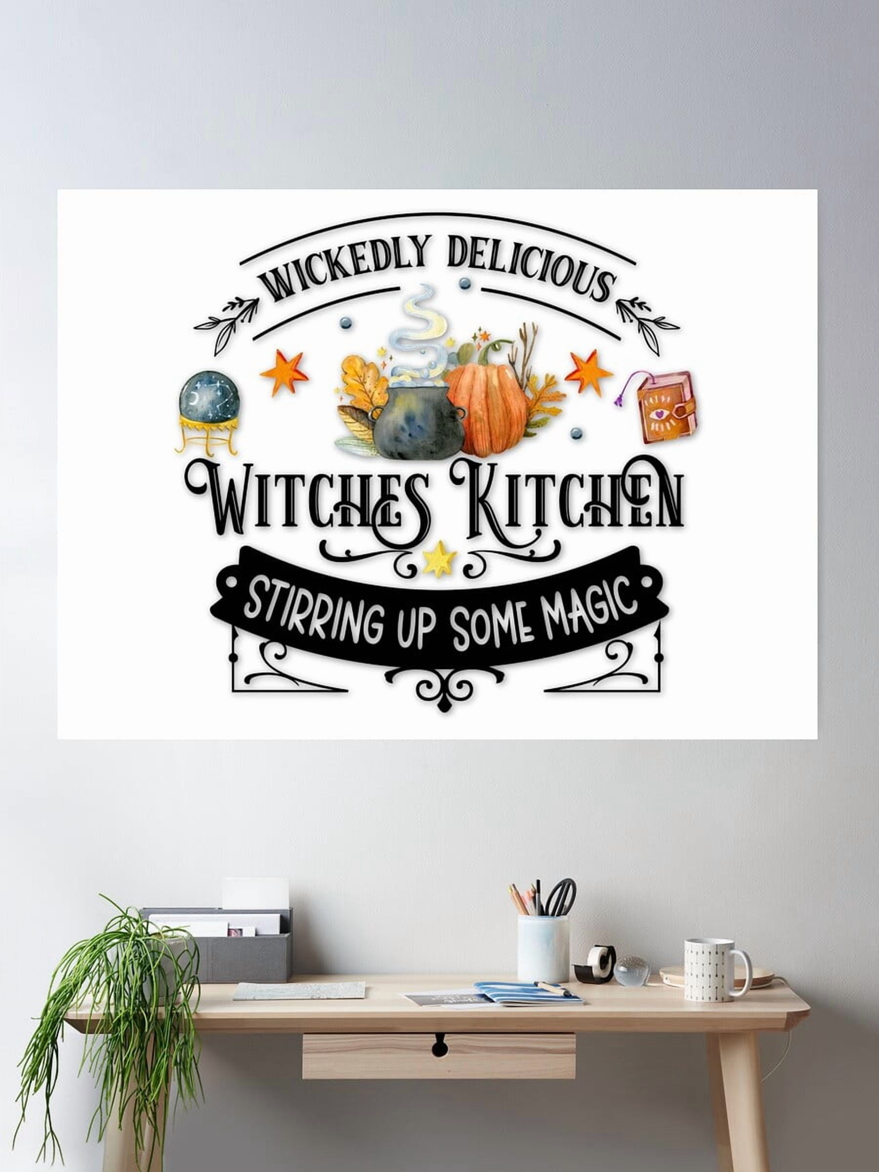 Personalized Witch Circle Door Sign - Halloween/Witch/Pagan/Wicca Decor/Pet Lovers Gift With Up to 6 Pets - Wickedly Delicious Witch's Kitchen