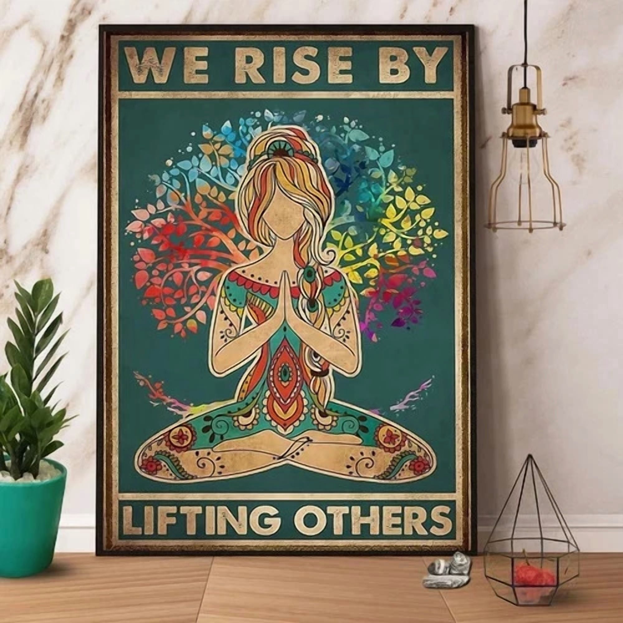 Dopaprint UNFRAMED PAPER POSTER Yoga We Rise By Lifting Others Satin ...