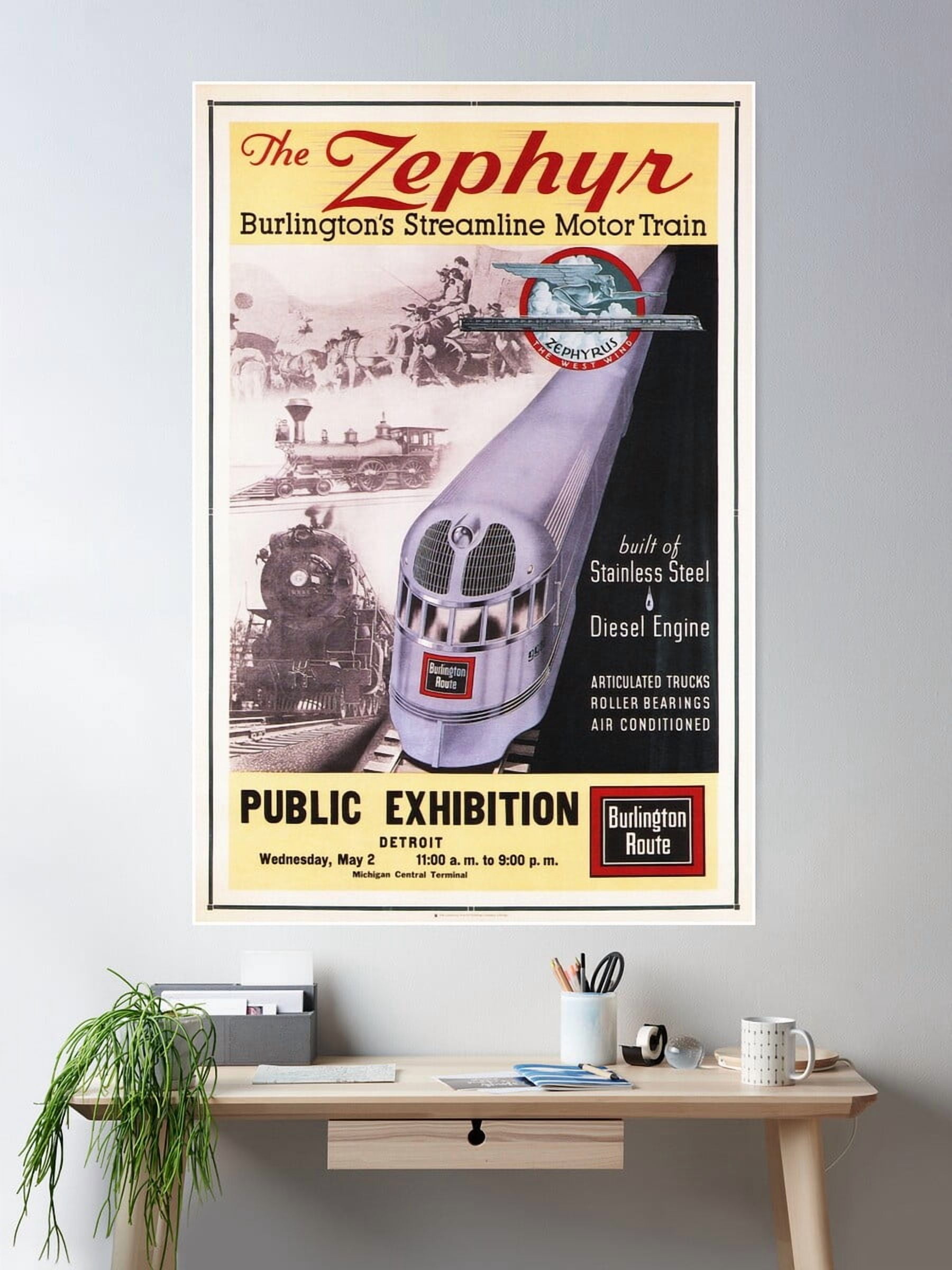 Dopaprint UNFRAMED PAPER POSTER The Zephyr Diesel Engine Motor Train ...