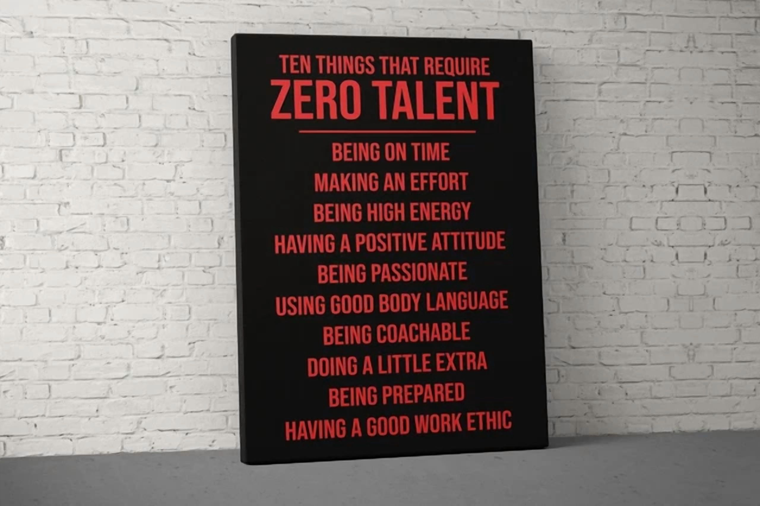 Dopaprint UNFRAMED PAPER POSTER Zero Talent Motivational Art Dopaprint UNFRAMED PAPER POSTER Zero Talent Motivational Art