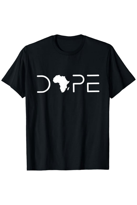 Dope Africa Continent Outline Unisex Graphic Short Sleeve T-Shirt