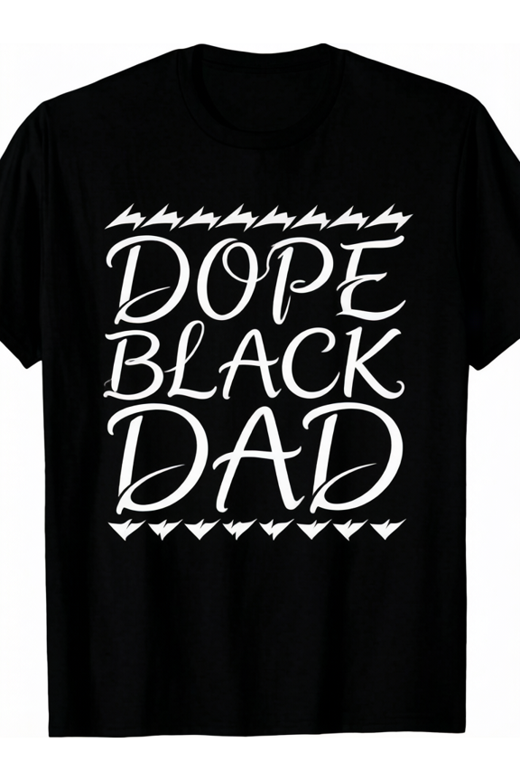 Dope Black Dad New Dad Fathers Day Gift African American Dad T-Shirt