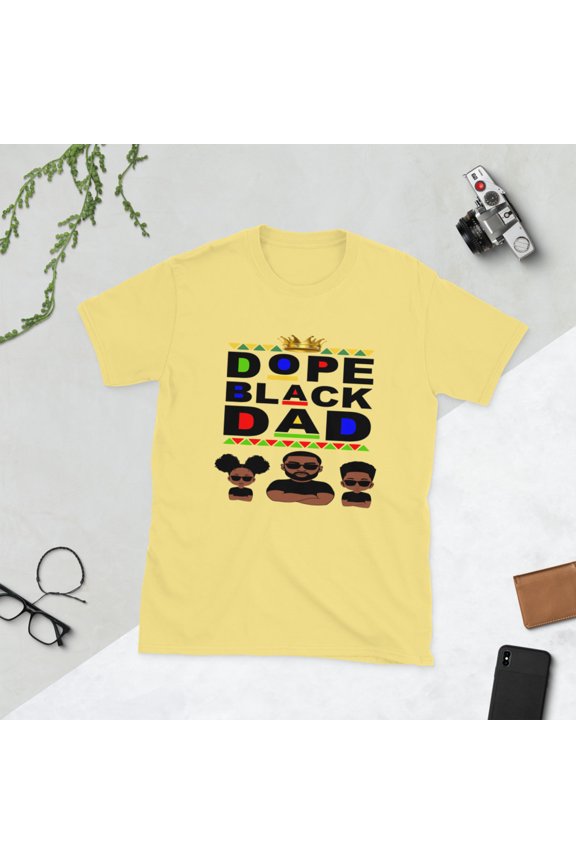 Dope Black Dad Unisex T-Shirt (Cornsilk, 2XL)