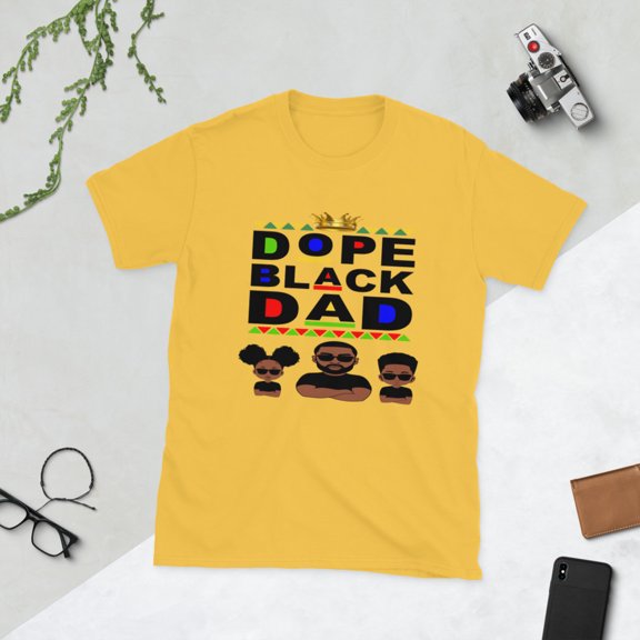 Dope Black Dad Unisex T-Shirt (Daisy, L)