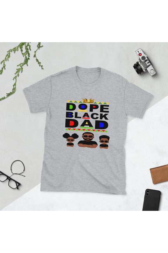 Dope Black Dad Unisex T-Shirt (Sport Grey, XL)