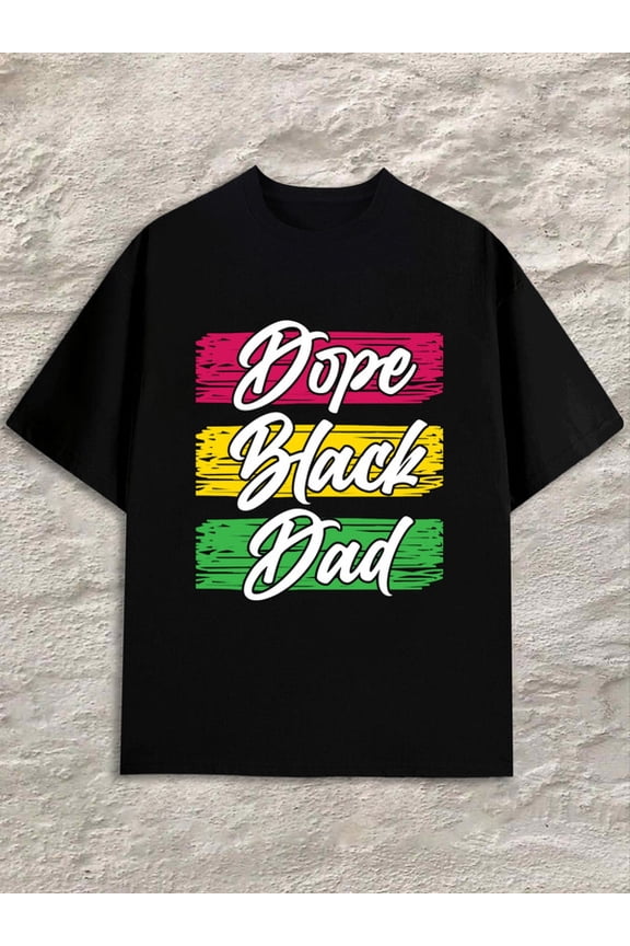 Dope Dad Tee Men's black Stylish summer outerwear Classic Unisex Shirt Short Sleeve tshirts Classic Unisex Shirt Cotton tshirts Funny Unisex Shirt Graphic Tee tshirts