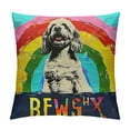 thumbnail image 1 of Dope Dog White Silohouette Sunset Quee Elizabeth Pocket Beag Throw Pillow, , Multicolor, 1 of 5