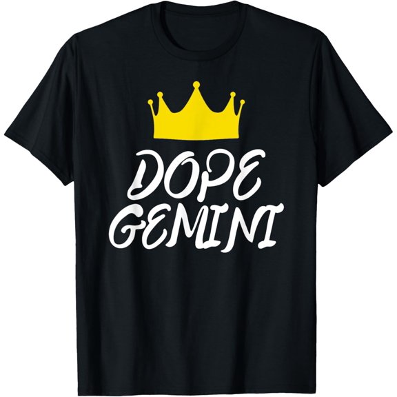 Dope Gemini Shirt Gemini Zodiac Star Sign T-ShirtMen's and women's gift, black and white T-shirt, size: Extra large S-4XL