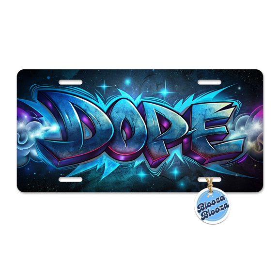 Dope Graffiti Metal Novelty License Plate