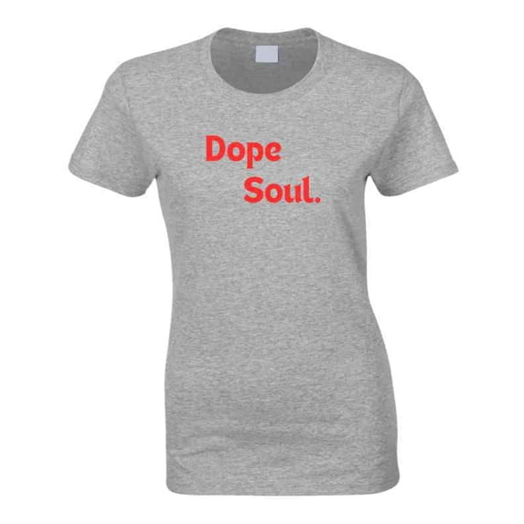 Dope Soul Statement Shirt - Gray/Red - Unisex