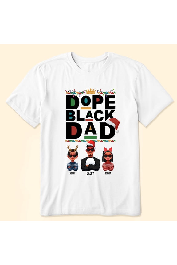 Dope WHITE Dad Christmas Version Personalized Shirt