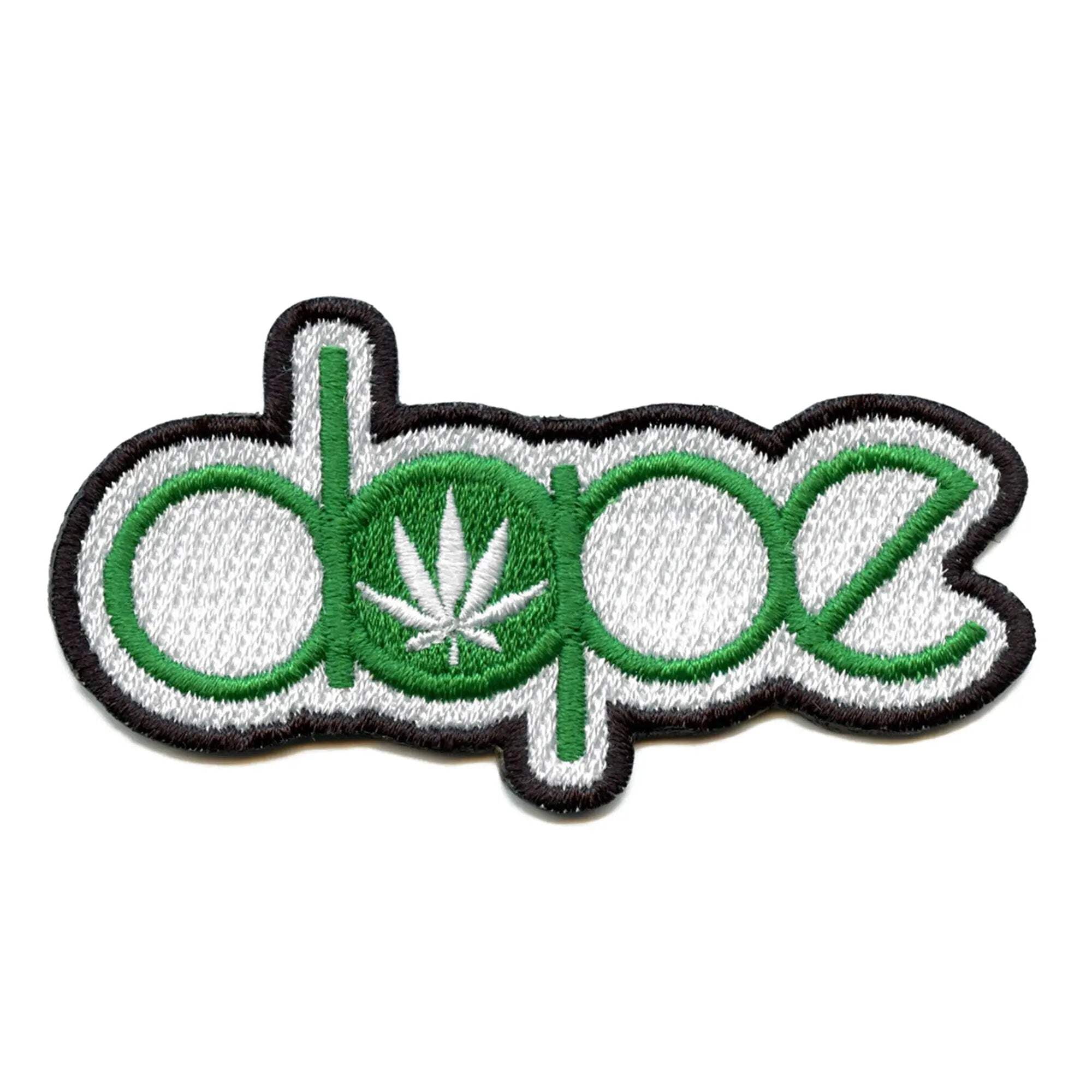 TH Set Of 2 Tiny Mini Green Cannabis Marijuana Leaf Iron-On/Sew-On Patches | Embroidered Applique Badges