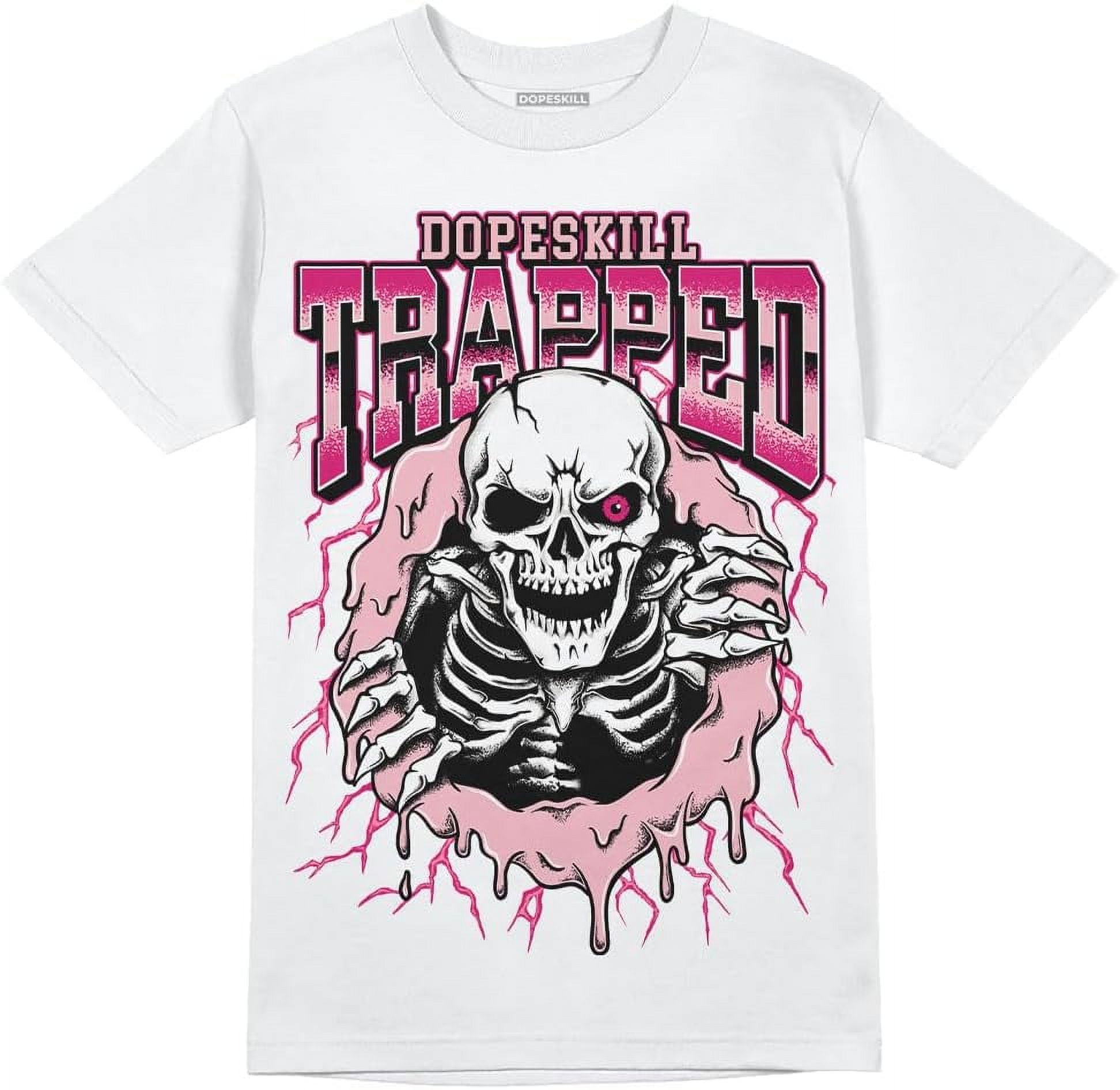 DopeSkill Graphic Tee Mid Coral Chalk Hip Hop Streetwear Men s T Shirt Sneaker Colour Matching Shirts Trapped Rush Pink Walmart