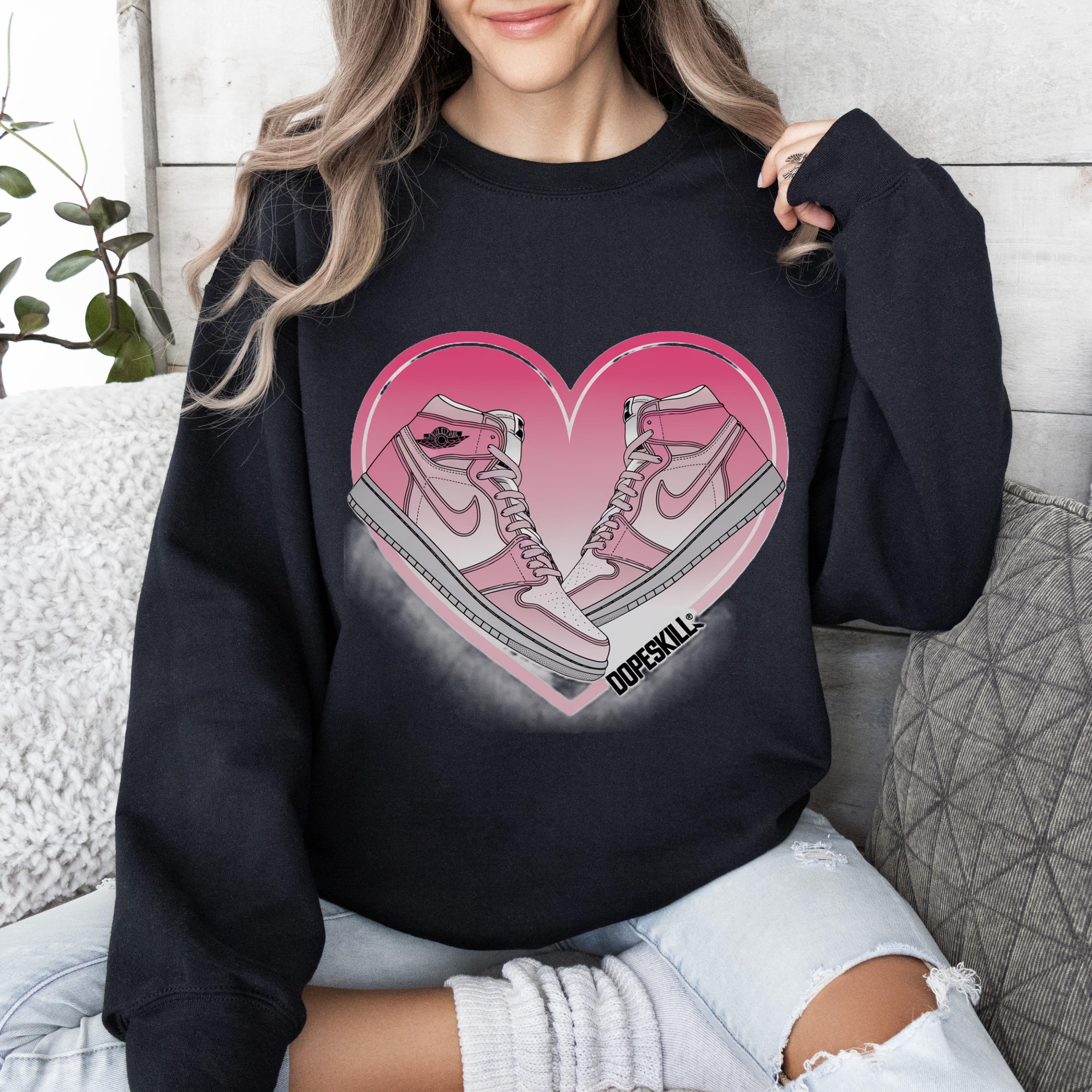 DopeSkill Valentine's Day SWEATSHIRT FOR WOMEN, Heart Graphic Design ...