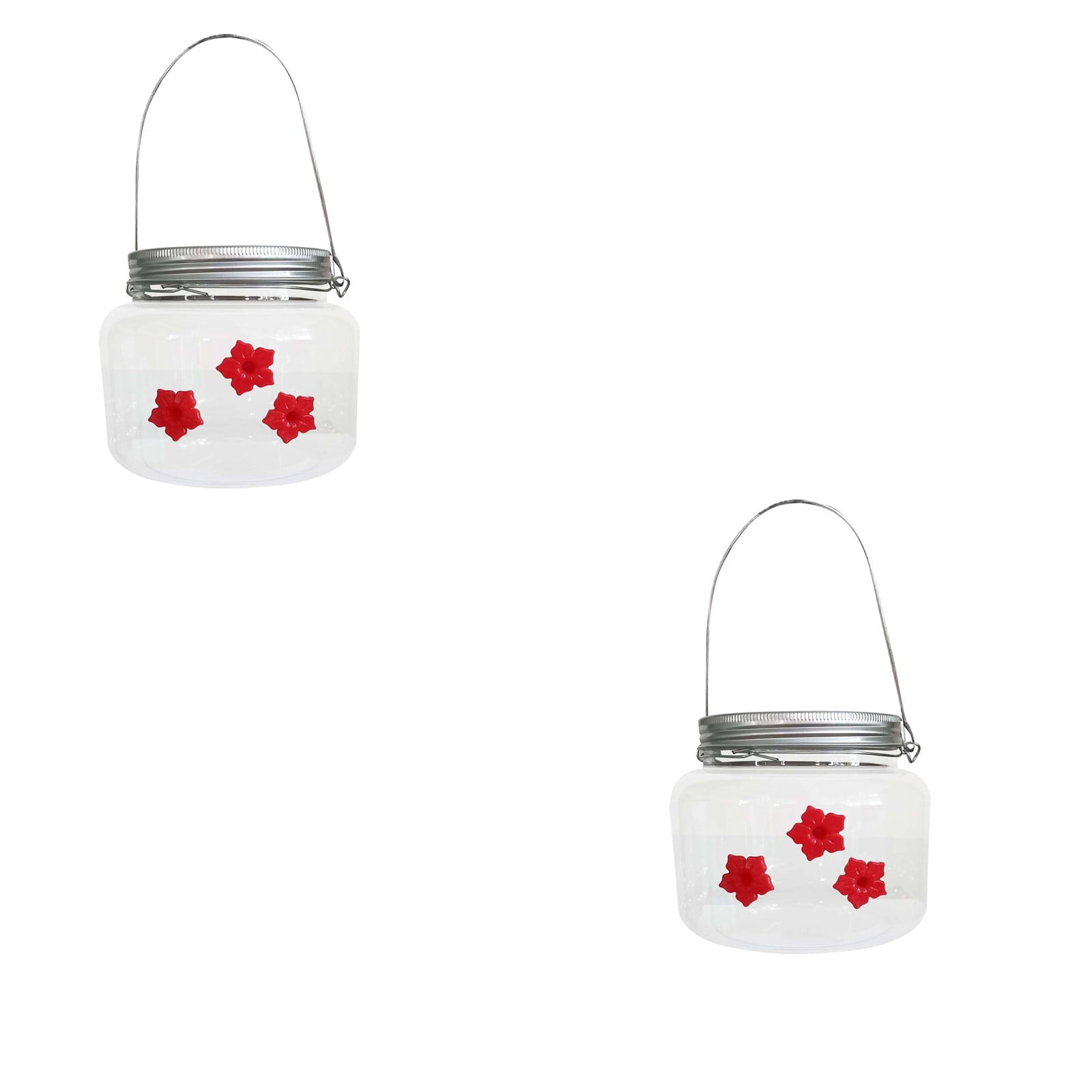 Dopebox Beautiful Mason Jar Hummingbird Feeder with 3 Ports, Clear Bird