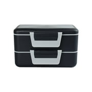 Dopebox Bento Box Adult, Lunch Container With Compartments, Stackable Lunch Containers for Adults, Small Lunch Box Containers, for School cafeterias (Black)