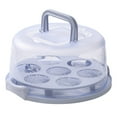 thumbnail image 1 of Dopebox Cake Box, Transparent 10" Cake Carrier with Lid And Handles, Round Cake Carrier, 7 Cupcakes Carrier Holder Portable Cake Storage Container Stand Kitchen Cooking Box, Ergonomic Design (C), 1 of 10
