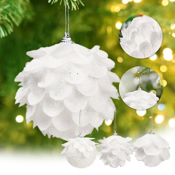 Dopebox Christmas Tree Decorations Balls Velvet Christmas Hanging Balls Colored Shatterproof Plastic Decorative Giant Christmas Ornaments, for Harvest Indoor Decor (D)
